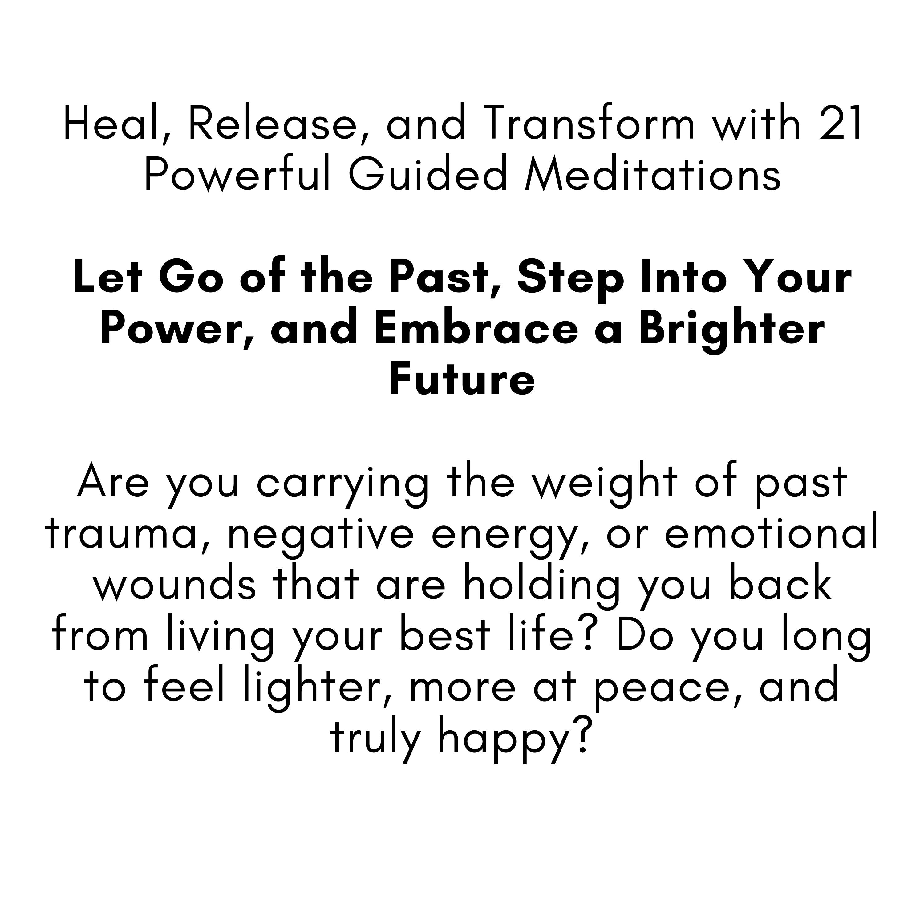 LIVING Free 21 Guided Meditation To Help You Become Your Own Healer