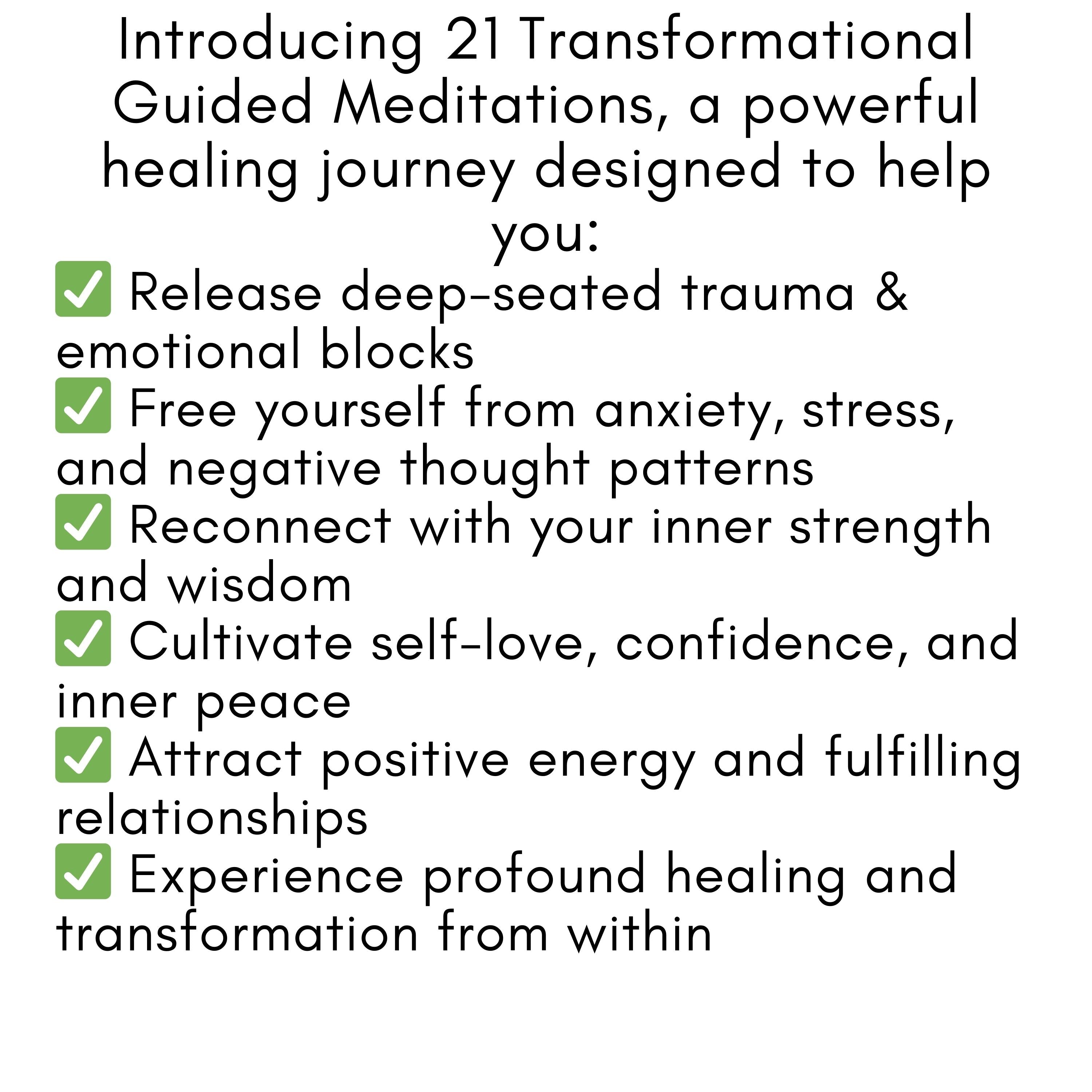 LIVING Free 21 Guided Meditation To Help You Become Your Own Healer
