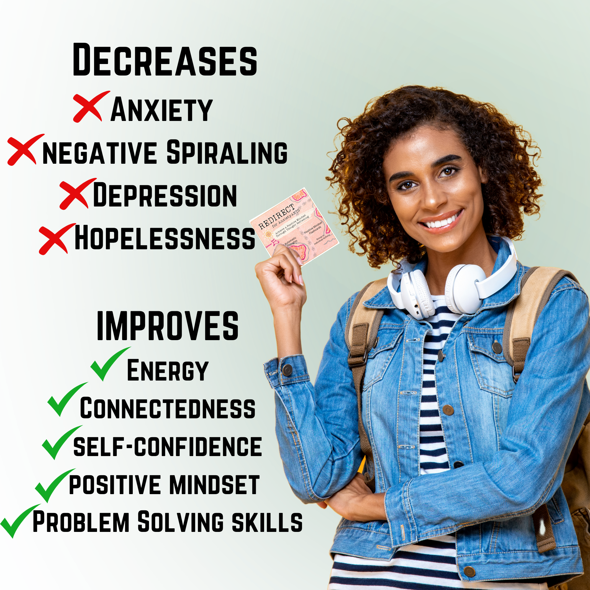 Redirect for Anxiety ANTS: Turn Anxious Negative Thoughts (ANTs) to Positive Mindset