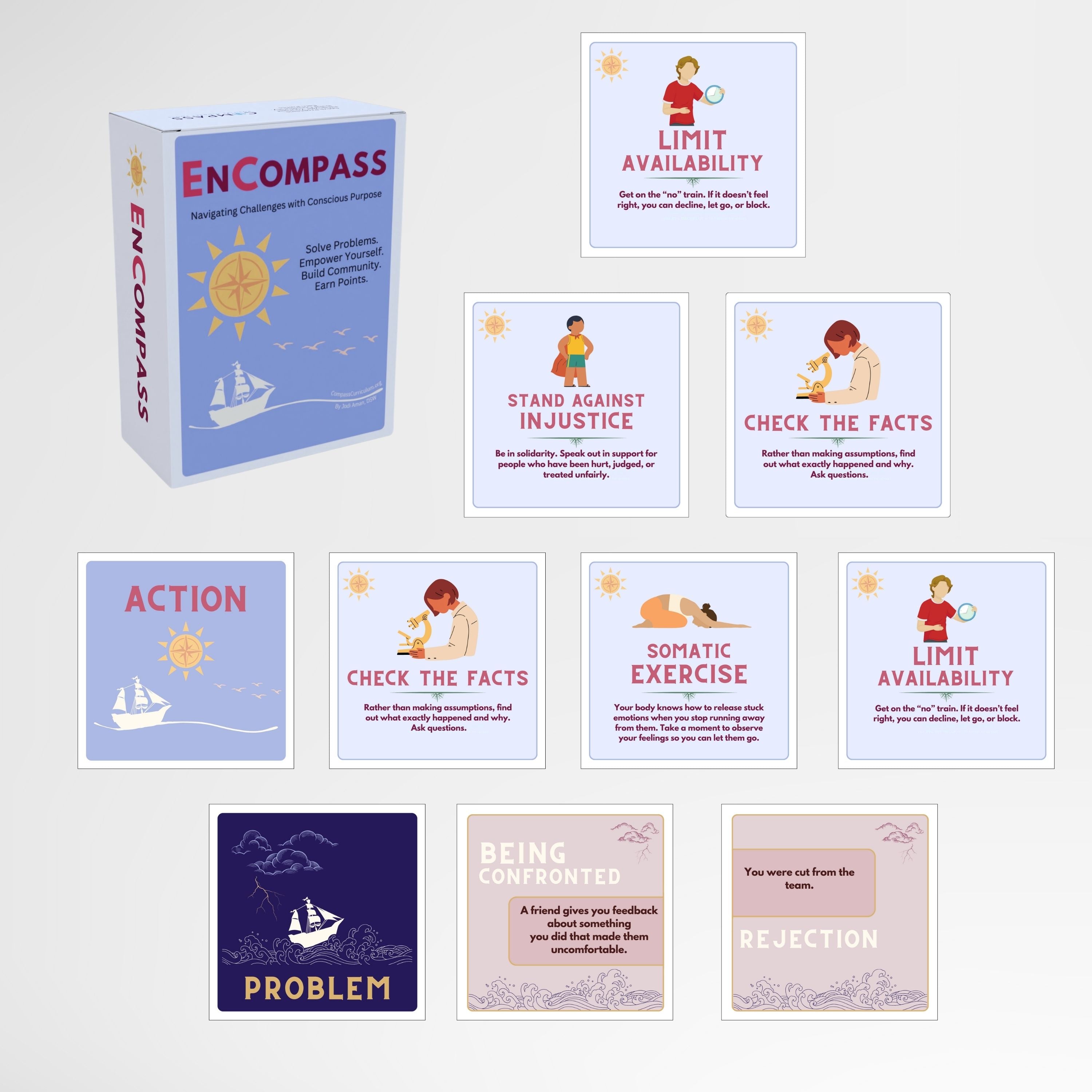 EnCompass Coping Skills Card Game: Improve Problem-Solving and Decision Making